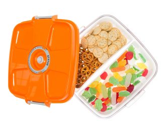 Kvadratna vakuumska posoda, 2 litra - oranžna