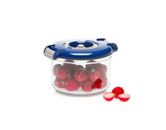 Okrogla vakuumska posoda, 0,75 litra - modra