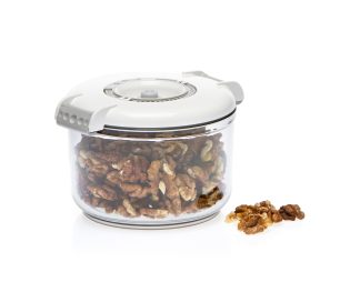 Okrogla vakuumska posoda, 0,75 litra - bela