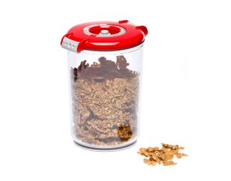 Okrogla vakuumska posoda, 1,5 litra - rdeča