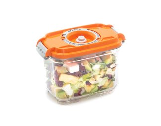 Pravokotna vakuumska posoda, 0,8 litra - oranžna