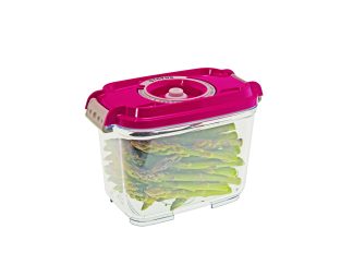 Pravokotna vakuumska posoda, 0,8 litra - temno roza