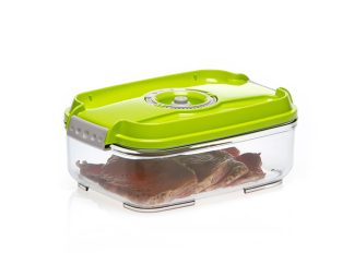 Pravokotna vakuumska posoda, 1,4 litra - zelena