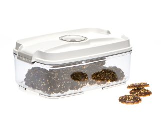 Pravokotna vakuumska posoda, 1,4 litra - bela