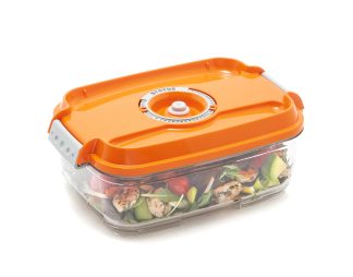 Pravokotna vakuumska posoda, 1,4 litra - oranžna