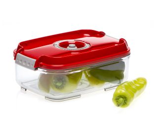 Pravokotna vakuumska posoda, 1,4 litra - rdeča