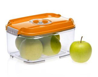 Pravokotna vakuumska posoda, 2 litra - oranžna