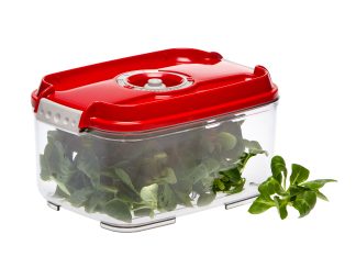 Pravokotna vakuumska posoda, 2 litra - rdeča