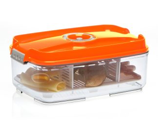 Pravokotna vakuumska posoda, 3 litri - oranžna