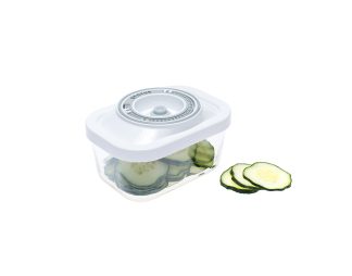 Steklena vakuumska posoda, 0,5 litra - bela