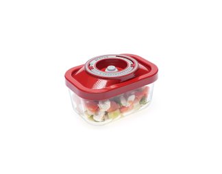 Steklena vakuumska posoda, 0,5 litra - rdeča