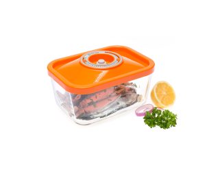 Steklena vakuumska posoda, 1,4 litra - oranžna