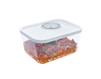 Steklena vakuumska posoda, 2,6 litra - bela