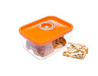 Steklena vakuumska posoda, 2,6 litra - oranžna