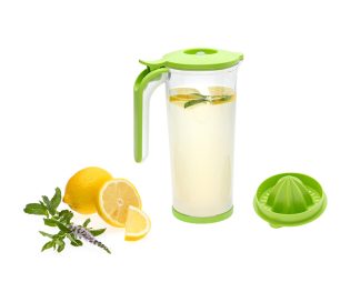 Vakuumski vrč z ožemalnikom, 1 l - zelena