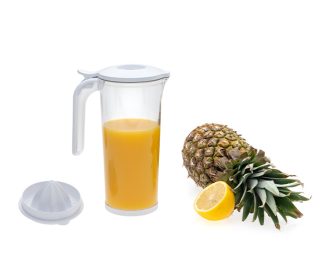 Vakuumski vrč z ožemalnikom, 1 l - bela