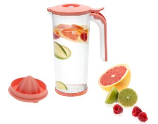 Vakuumski vrč z ožemalnikom, 1 l - losos